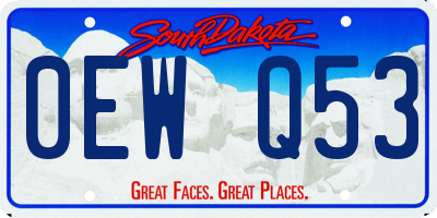 SD license plate 0EWQ53