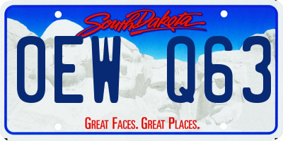 SD license plate 0EWQ63