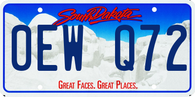 SD license plate 0EWQ72