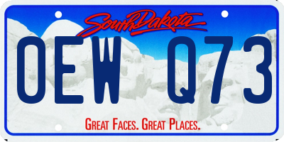 SD license plate 0EWQ73