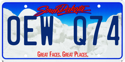 SD license plate 0EWQ74