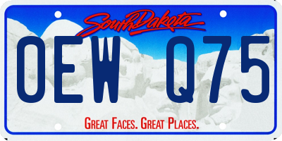 SD license plate 0EWQ75