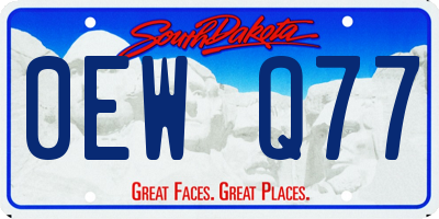 SD license plate 0EWQ77