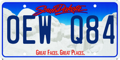 SD license plate 0EWQ84