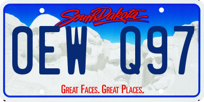 SD license plate 0EWQ97