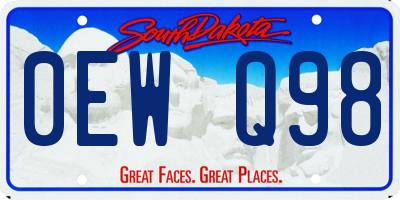 SD license plate 0EWQ98