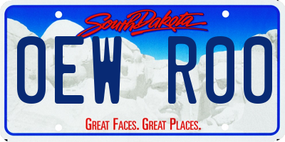 SD license plate 0EWR00