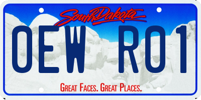 SD license plate 0EWR01