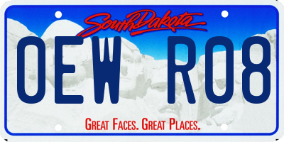 SD license plate 0EWR08