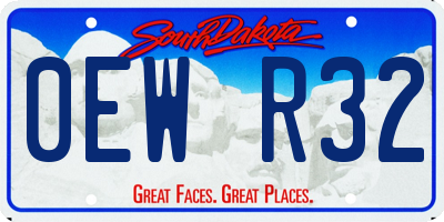 SD license plate 0EWR32
