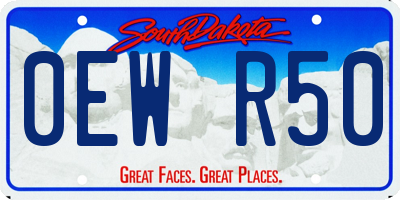 SD license plate 0EWR50