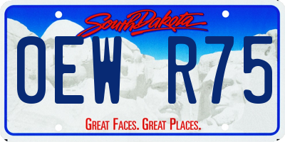 SD license plate 0EWR75