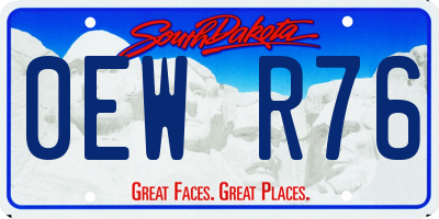 SD license plate 0EWR76
