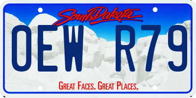 SD license plate 0EWR79