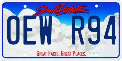 SD license plate 0EWR94