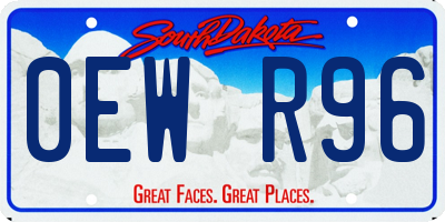 SD license plate 0EWR96