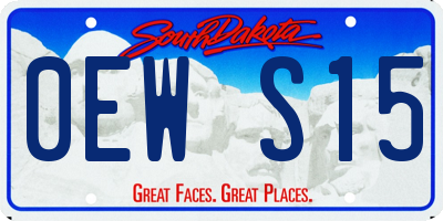 SD license plate 0EWS15
