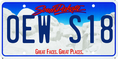SD license plate 0EWS18
