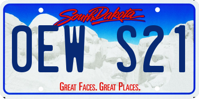 SD license plate 0EWS21