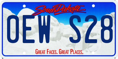 SD license plate 0EWS28