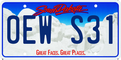SD license plate 0EWS31