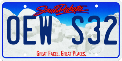 SD license plate 0EWS32