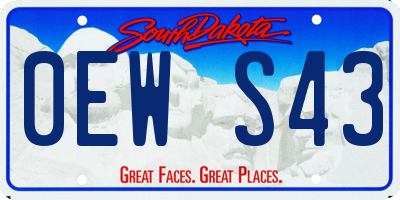SD license plate 0EWS43
