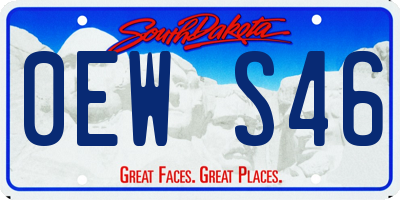 SD license plate 0EWS46