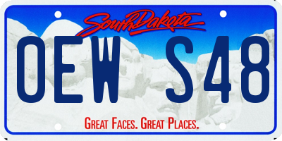 SD license plate 0EWS48