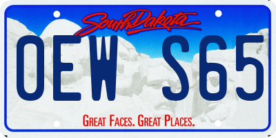 SD license plate 0EWS65