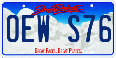 SD license plate 0EWS76