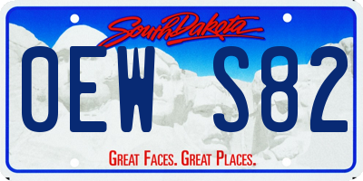 SD license plate 0EWS82