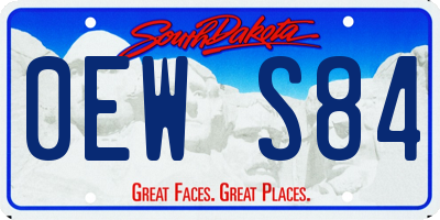 SD license plate 0EWS84