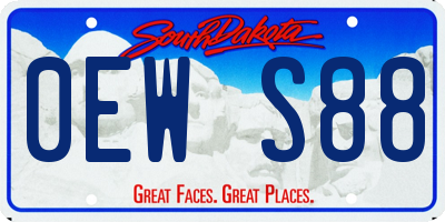 SD license plate 0EWS88