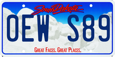 SD license plate 0EWS89