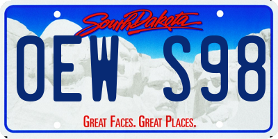 SD license plate 0EWS98