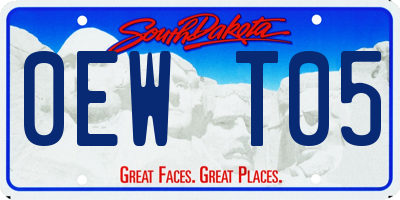 SD license plate 0EWT05