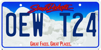 SD license plate 0EWT24