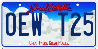 SD license plate 0EWT25