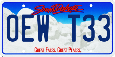 SD license plate 0EWT33