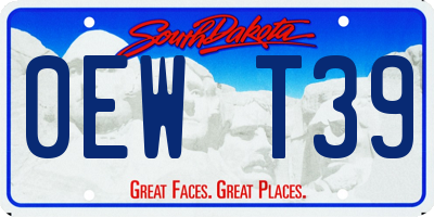 SD license plate 0EWT39