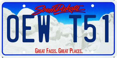 SD license plate 0EWT51