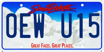 SD license plate 0EWU15