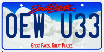 SD license plate 0EWU33