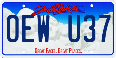 SD license plate 0EWU37