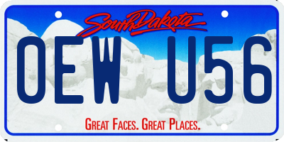SD license plate 0EWU56