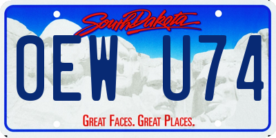 SD license plate 0EWU74
