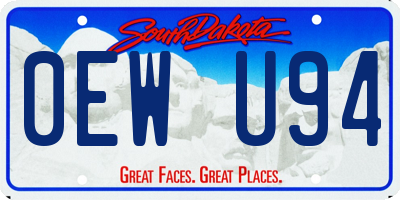 SD license plate 0EWU94