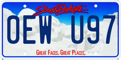 SD license plate 0EWU97