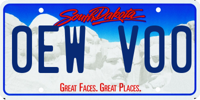 SD license plate 0EWV00
